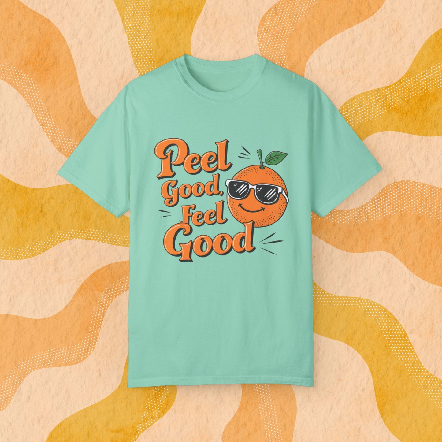 Orange Graphic Tee, Funny T-Shirt, Peel Good Feel Good Design, Cool Casual Shirt, Cute Orange Graphic, Gift for Friends, Unisex Tee