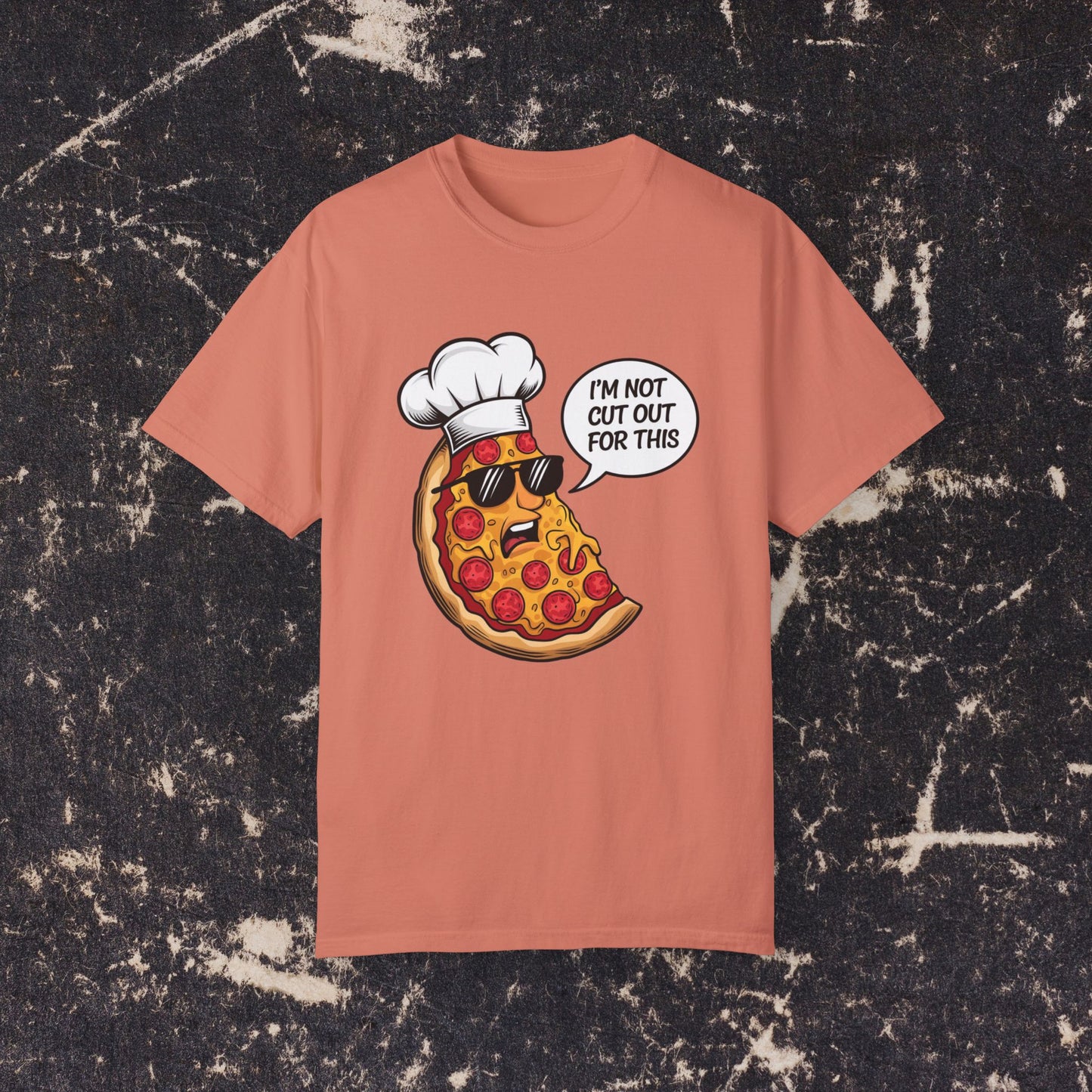 Funny Pizza Slice T-Shirt, Cool Chef Pizza Graphic Tee, Humorous Food Lover Shirt, I'm Not Cut Out For This, Unique Pizza Apparel