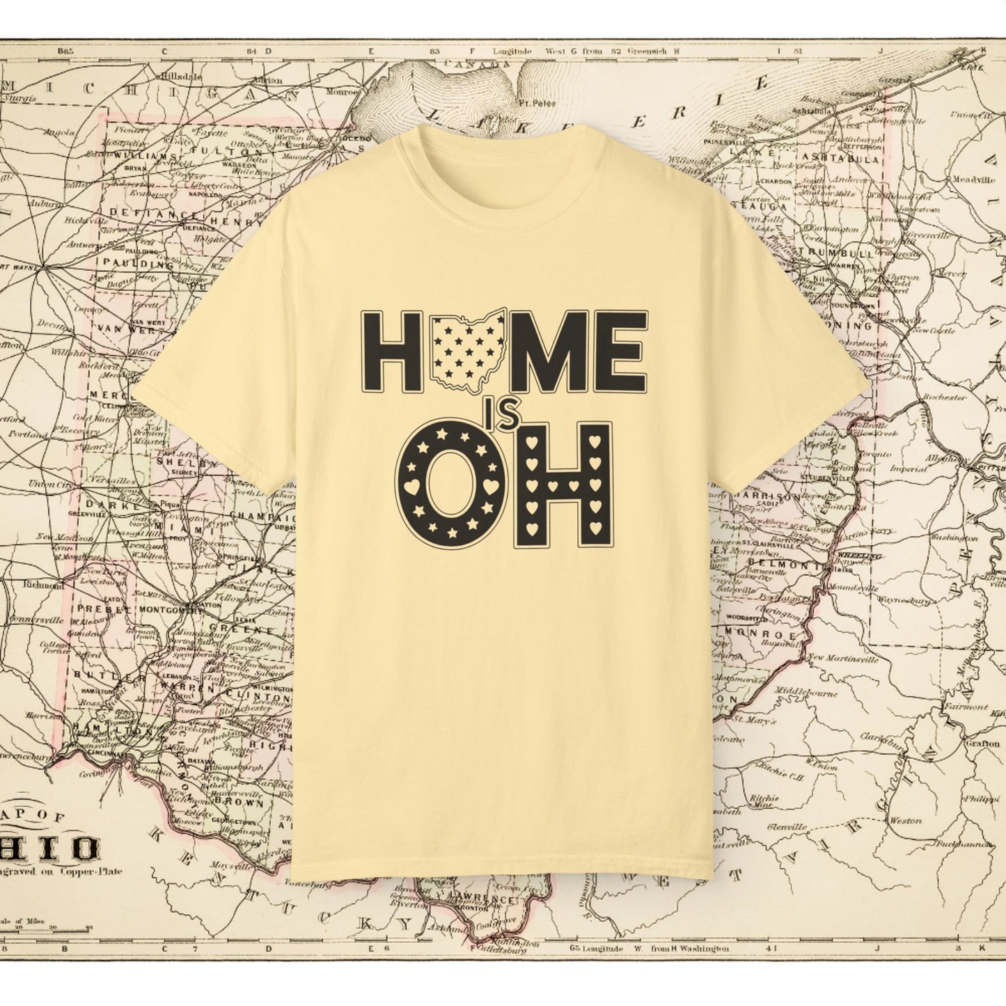 Ohio Home T-Shirt, Ohio Love Tee, Ohio State Pride, Unique Ohio Gift, Ohio Graphic Tee, Ohio Lover Shirt