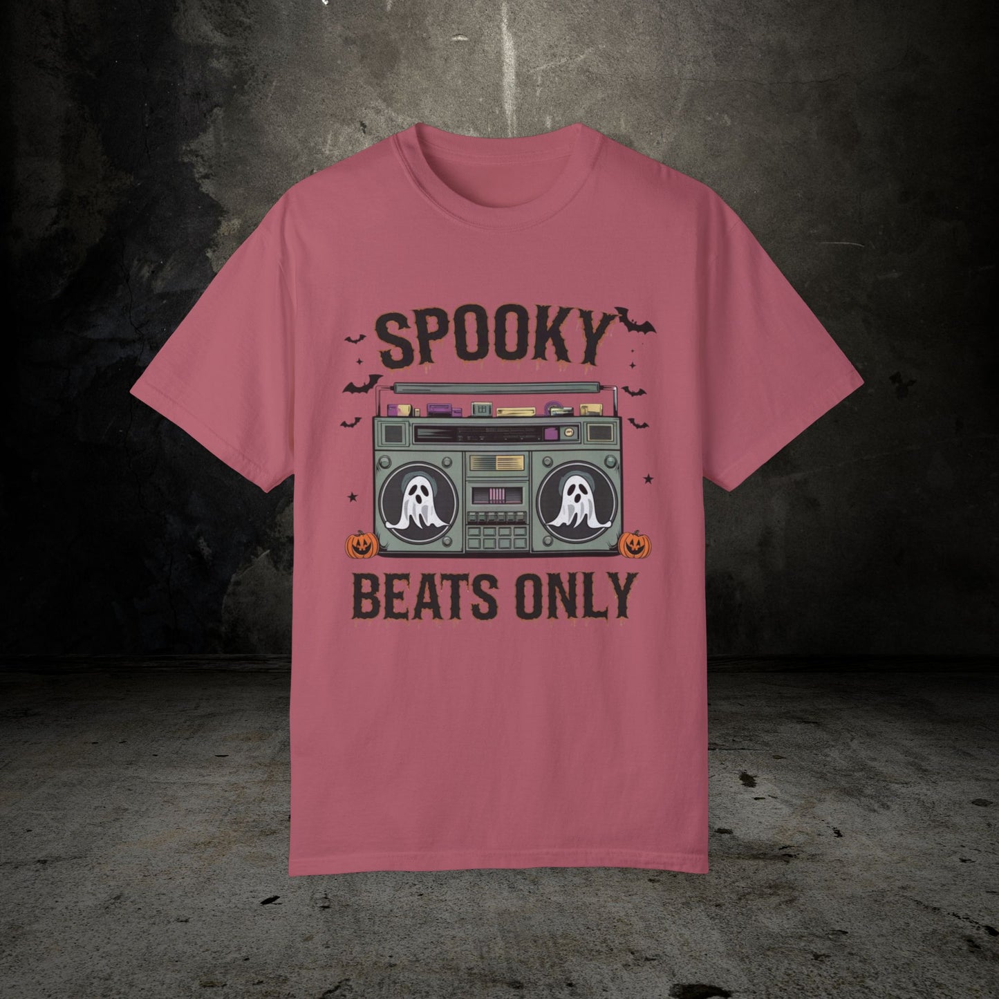 Halloween Spooky Beats Only Retro Boom Box Ghost Party T-Shirt, Vintage Halloween Music Tee, Funny Halloween Costume Shirt