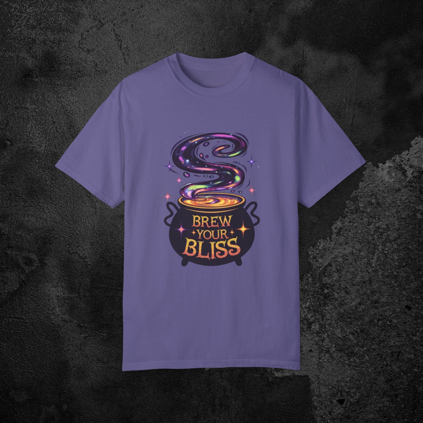 Brew Your Bliss T-Shirt, Magical Boiling Pot Design Tee, Funny Graphic Shirt, Unique Witchy Apparel, Cute Gift Idea