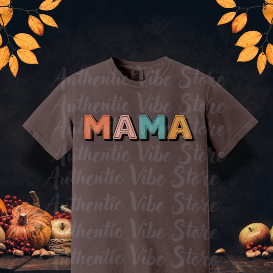 Colorful MAMA T-Shirt, Mother's Day Gift, Retro MAMA Shirt, Graphic Tee for Moms, Oversized MAMA Tee, Cute Mom Gift, Vintage MAMA Top