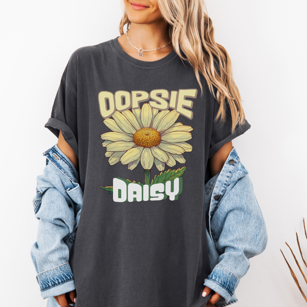 Oopsie Daisy Graphic Tee, Cute Flower T-Shirt, Funny Casual Wear, Women's Summer Outfit, Trendy Graphic Shirt, Gift for Her