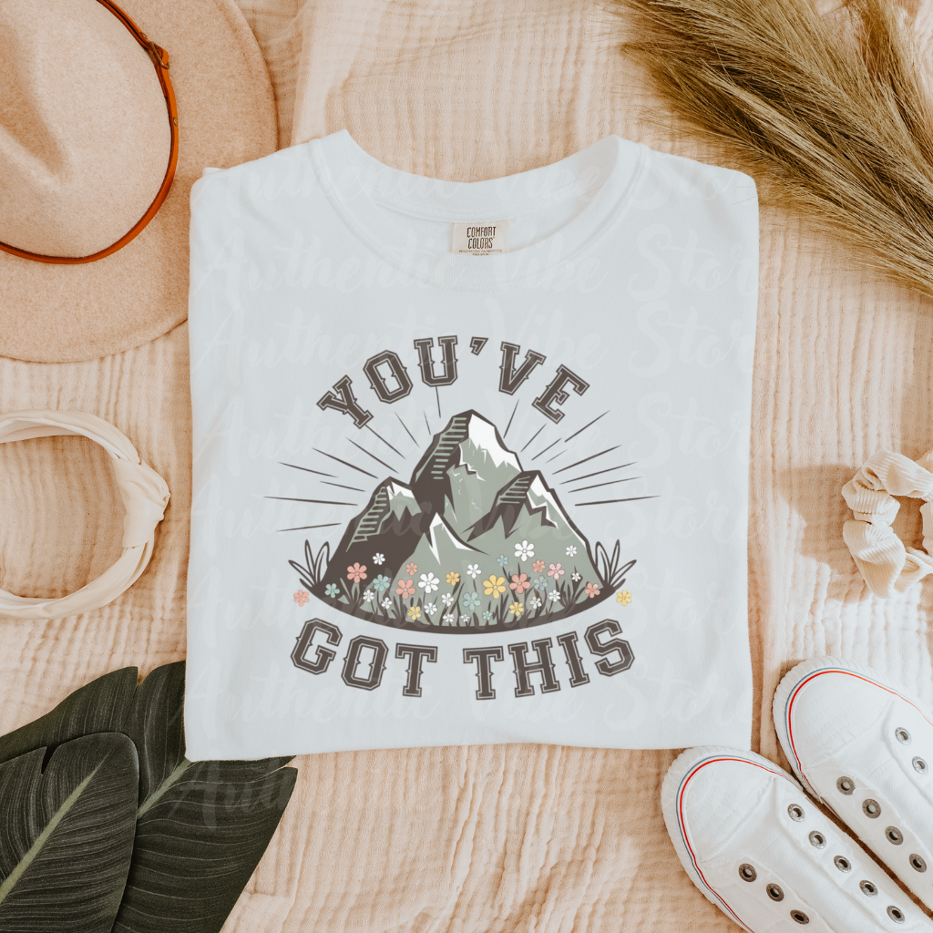 Inspirational Mountain T Shirt, Motivation Graphic Tee, Hiking Adventure Top, Youve Got This Shirt, Nature Lovers Gift